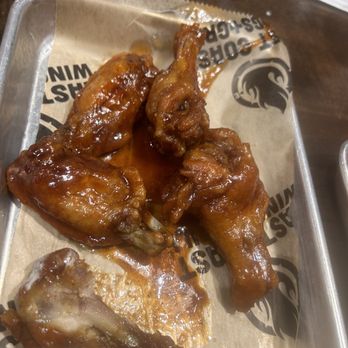 East Coast Wings & Grill - Spiked Bourbon Street wings. Delicious - Chicken Wings Near Me - Wake Forest, North Carolina