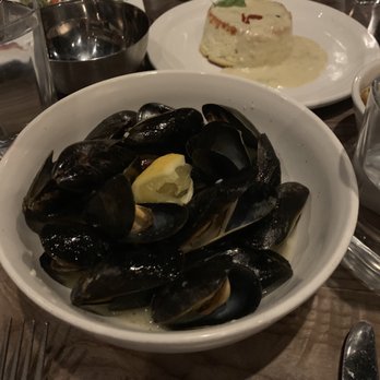 Ambrosia - Mussels up front and baked cheese in the background - Italian Near Me - Indianapolis, Indiana