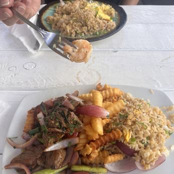 Peruvian Corner Hawaii - Fried rice with fries and steak something's (I forgot the name but it was most recommended) - Peruvian Near Me - Waialua, Hawaii Peruvian Corner Hawaii - Fried rice with fries and steak something's (I forgot the name but it was most recommended) - Peruvian Near Me - Waialua, Hawaii