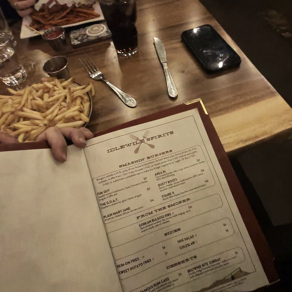 Idlewild Spirits Distillery - Menu and fries - Distilleries Near Me - Winter Park, Colorado Idlewild Spirits Distillery - Menu and fries - Distilleries Near Me - Winter Park, Colorado