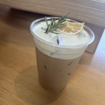 Work in Progress - Rosemary latte - Wine Bars Near Me - Costa Mesa, California Work in Progress - Rosemary latte - Wine Bars Near Me - Costa Mesa, California