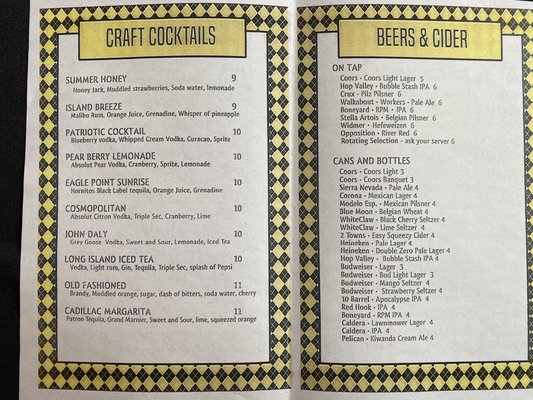 Menu photo 2 Talon Grill Eagle Point, OR