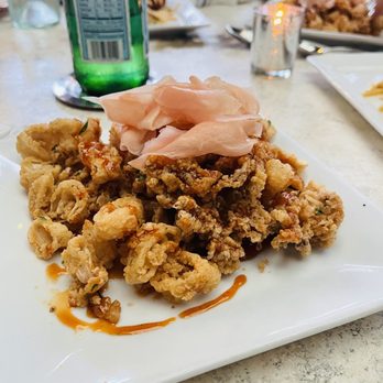 Celadon - Calamari topped with Ginger - Seafood Near Me - Napa, California