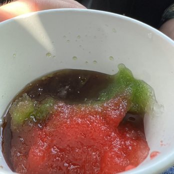 Pelican's SnoBalls - Not even a 1/4 way in the cup and the ice is swimming in syrup - Ice Cream & Frozen Yogurt Near Me - Downingtown, Pennsylvania Pelican's SnoBalls - Not even a 1/4 way in the cup and the ice is swimming in syrup - Ice Cream & Frozen Yogurt Near Me - Downingtown, Pennsylvania
