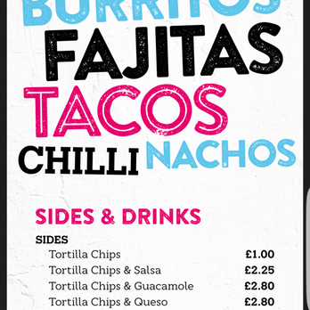 Boojum - Price list - Mexican Near Me - Belfast, BFS