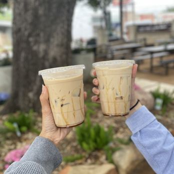 Opa! Greek Cafe - ig: @whatsviveating  | baklava latte - Wine Bars Near Me - Austin, Texas