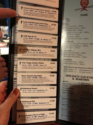 Menu photo 4 Sushi Yoshi Killington, VT