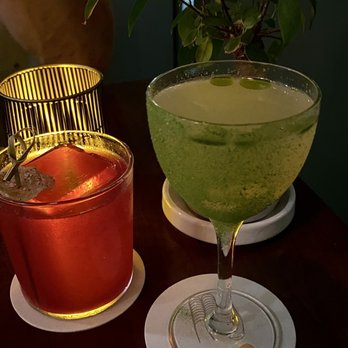Kaori - La Cura (left) and Isan Daiquiri (right) - Asian Fusion Near Me - Miami, Florida Kaori - La Cura (left) and Isan Daiquiri (right) - Asian Fusion Near Me - Miami, Florida