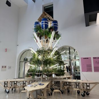 MAXXI - Contemporary piece in the lobby that also serves as seating - with real plants! By Studio TAKK. - Museums Near Me - Rome, RM