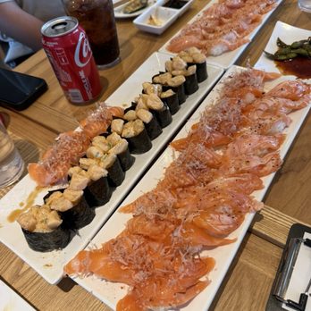 X-Fish - Salmon Carpaccio NIGIRIS - Sushi Bars Near Me - Brea, California X-Fish - Salmon Carpaccio NIGIRIS - Sushi Bars Near Me - Brea, California