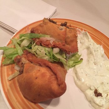 Saffron Patch in the Valley - Lamb Lamb Samosa 2 Pcs - Indian Near Me - Akron, Ohio