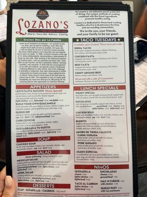 Menu photo 2 Lozano’s Richmond, TX