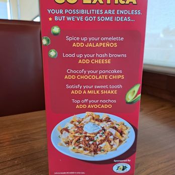 Denny's - Extras Menu in 8/2023 - Diners Near Me - Roseville, California