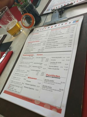 Menu photo 2 Milonguitas Seville, SE