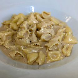 May 28, 2023; Agnolotti del pin di racchera' al fegato grasso (€18).