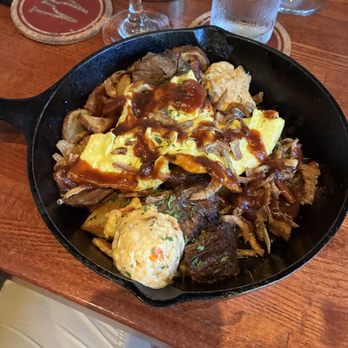 Wine Down Bistro & Lounge - brisket skillet - Breakfast & Brunch Near Me - Ooltewah, Tennessee Wine Down Bistro & Lounge - brisket skillet - Breakfast & Brunch Near Me - Ooltewah, Tennessee