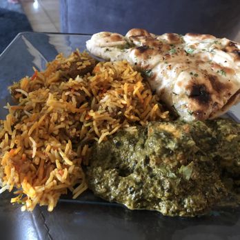 Bombay Delight - Lamb Biryani, Saag Paneer and Garlic Naan - Indian Near Me - Sugar Land, Texas Bombay Delight - Lamb Biryani, Saag Paneer and Garlic Naan - Indian Near Me - Sugar Land, Texas