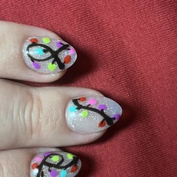 I got a full set of short almond clear acrylic nails with gel nail art-I'm very happy and highly recommend Peter! I got a full set of short almond clear acrylic nails with gel nail art-I'm very happy and highly recommend Peter!