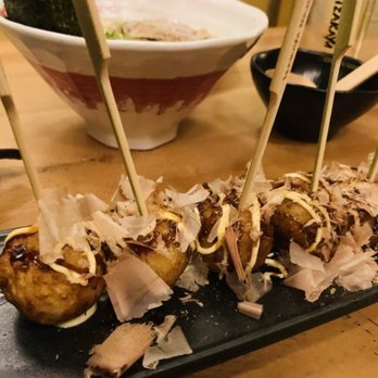 Izakaya Nana - Takoyaki Octopus Balls (5 Pcs) - really good too - Izakaya Near Me - Queens, New York Izakaya Nana - Takoyaki Octopus Balls (5 Pcs) - really good too - Izakaya Near Me - Queens, New York