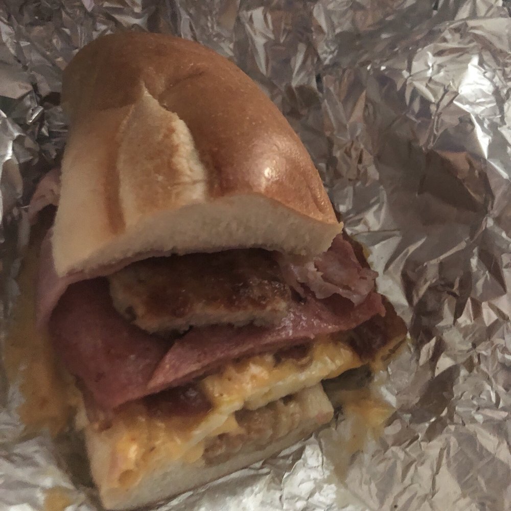 Johnny Prince's Famous Bayway Diner - Belly Buster sandwich. Not the best photo but I was in a rush. - Diners Near Me - Linden, New Jersey