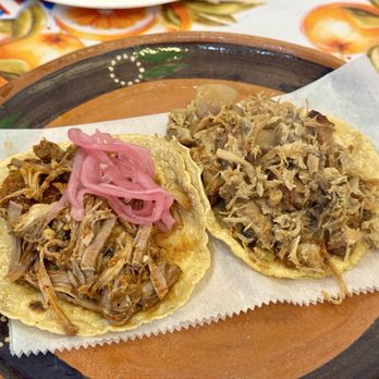South Philly Barbacoa - 10/25/2026: Cochinita Pibil (left), Carnitas (right) - undressed - Mexican Near Me - Philadelphia, Pennsylvania South Philly Barbacoa - 10/25/2026: Cochinita Pibil (left), Carnitas (right) - undressed - Mexican Near Me - Philadelphia, Pennsylvania