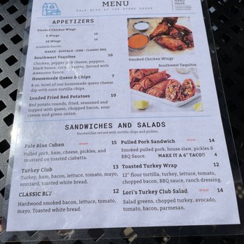 Pale Blue Smoking - a menu for sandwiches and salads - Barbeque Near Me - Gladwin, Michigan Pale Blue Smoking - a menu for sandwiches and salads - Barbeque Near Me - Gladwin, Michigan