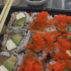 Osaka Japanese Steak House & Sushi Bar - Philadelphia Roll, California Roll with flying fish roe