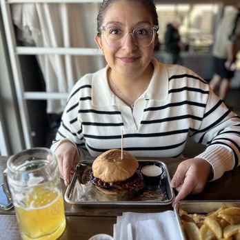 Gather Brewing Company - Korean chicken sandwich - Brewpubs Near Me - Universal City, Texas