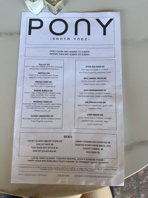 PONY COCKTAILS + KITCHEN by null