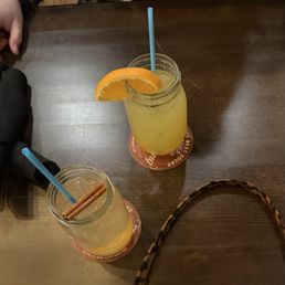 An Apple A Day mocktail & an orange crush An Apple A Day mocktail & an orange crush