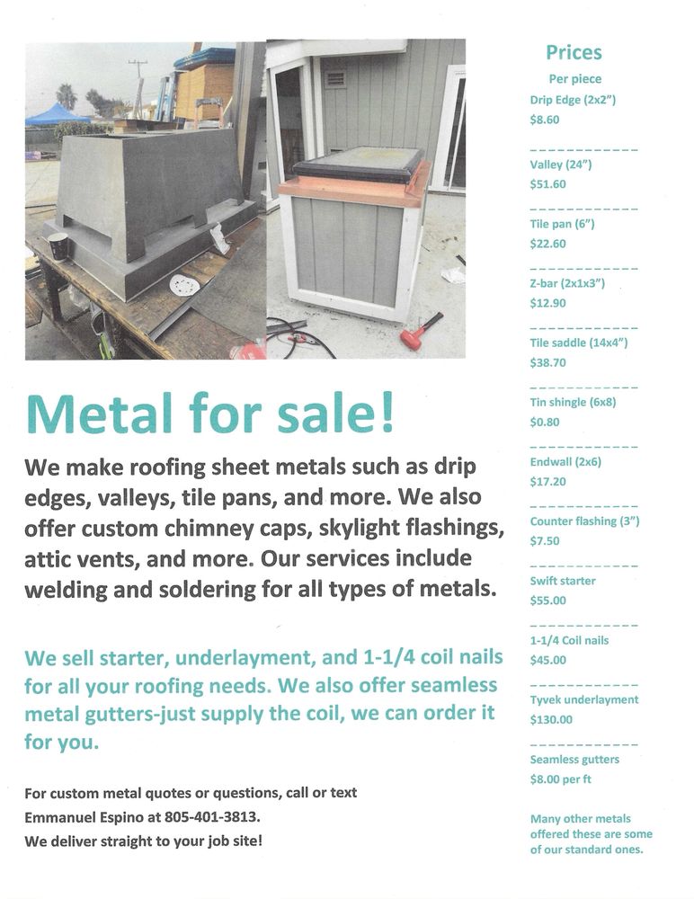 Slide of Espino Sheet Metal