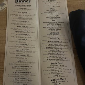 Daisy Bar - Dinner and drinks menu - Coffee & Tea Near Me - Indianapolis, Indiana Daisy Bar - Dinner and drinks menu - Coffee & Tea Near Me - Indianapolis, Indiana