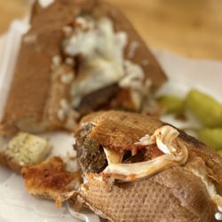 Temecula Pizza Company - The cheese pull on the meatball sandwich is epic!