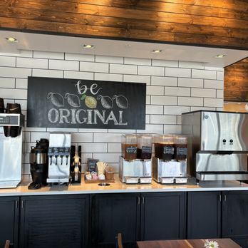 Original ChopShop - Coffee bar and ice water area - New American Near Me - Houston, Texas Original ChopShop - Coffee bar and ice water area - New American Near Me - Houston, Texas