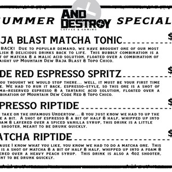 And Destroy Coffee & Gaming - Our Summer drinks sticking around, for now. - Coffee & Tea Near Me - Los Angeles, California And Destroy Coffee & Gaming - Our Summer drinks sticking around, for now. - Coffee & Tea Near Me - Los Angeles, California