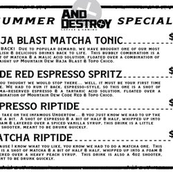 Our Summer drinks sticking around, for now.