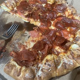 Where is the cheese? Why over do the pepperoni? Where is the cheese? Why over do the pepperoni?