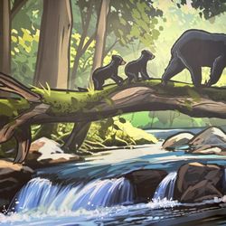 The Kids' Dentist Gig Harbor - One of the many beautiful murals in the office. Local artist