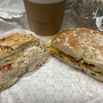 Brooklyn Dough - Tuna melt and bacon and egg and cheese. Huge and delicious! - Bagels Near Me - Naples, Florida Brooklyn Dough - Tuna melt and bacon and egg and cheese. Huge and delicious! - Bagels Near Me - Naples, Florida