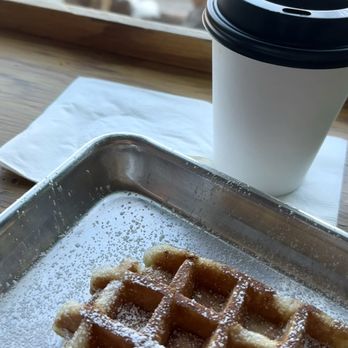Moab Garage Co. - Warm waffle with coffee while people watching - Coffee & Tea Near Me - Moab, Utah