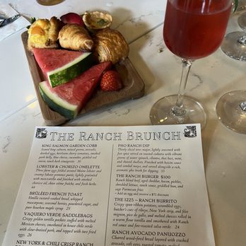The Ranch - Partial photo of the menu and pastries - Lounges Near Me - Visalia, California