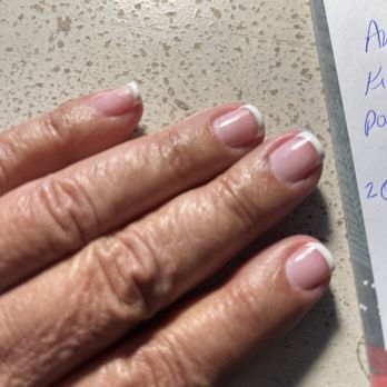 V-Tech Nails and Spa - My French Manicure With gel . - Nail Salons Near Me - Fresno, California