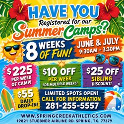 Spring Creek Athletics - Summer Day camp info