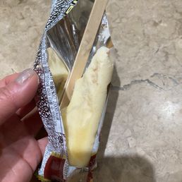 Ice cream bar completed melted and refrozen out of shape.