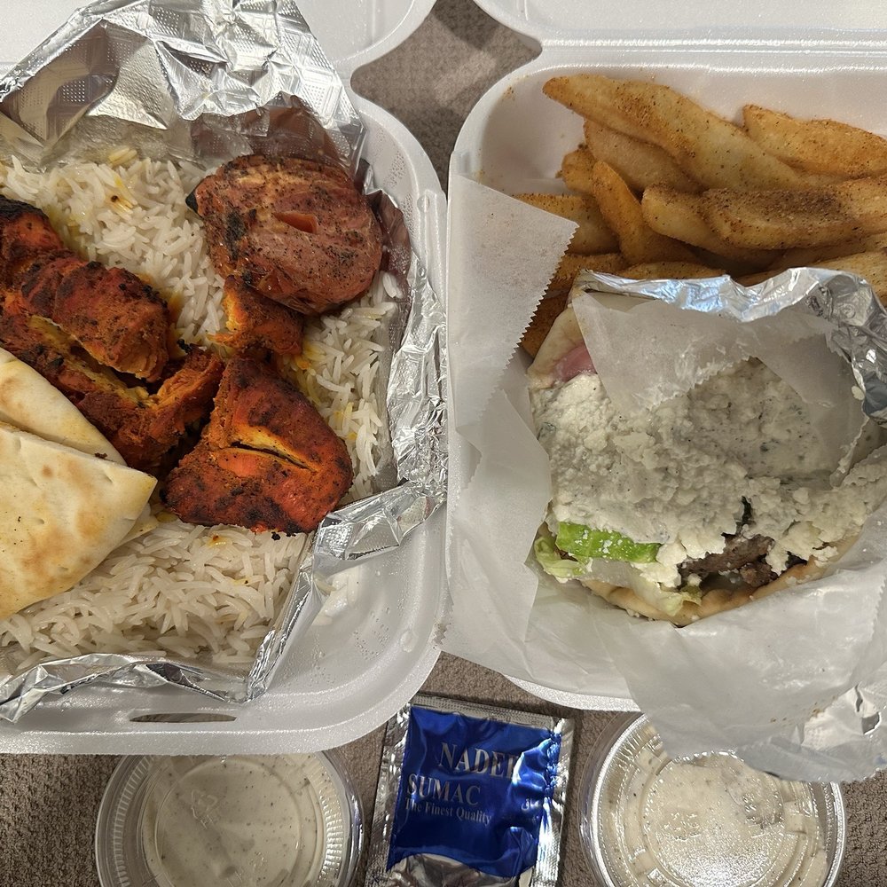 Philly Steak Gyro Express - Combination Kabob platter & Gyro Sandwich. House made dipping sauces in the ramekins, are money!!I highly advise you try it. - Sandwiches Near Me - Las Vegas, Nevada Philly Steak Gyro Express - Combination Kabob platter & Gyro Sandwich. House made dipping sauces in the ramekins, are money!!I highly advise you try it. - Sandwiches Near Me - Las Vegas, Nevada