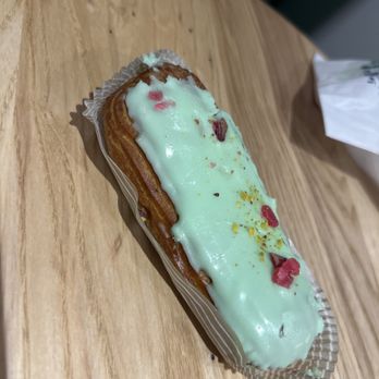 Coquette - Pistachio rose eclair - Patisserie/Cake Shop Near Me - Charlotte, North Carolina