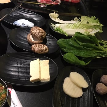 Happy Lamb Hot Pot - The food we ordered for Hotpot , too little - Mongolian Near Me - Edison, New Jersey