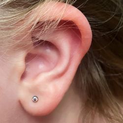 My daughters ear lobe piercing
