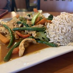 Thai Woodhouse - Pad Phed (no mushroom) with brown rice