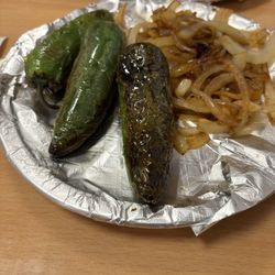Taqueria Toñitas - I should have included something so you can judge the size of- these grilled jalapeños were massive and just spicy enough.